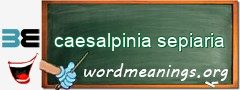 WordMeaning blackboard for caesalpinia sepiaria